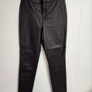 Missguided faux leather pants skinny